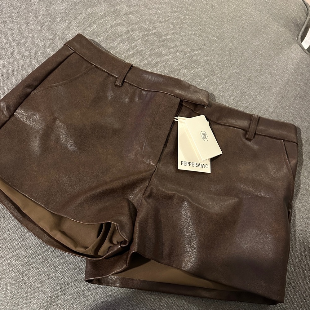 Peppermayo High Waist Brown Shorts